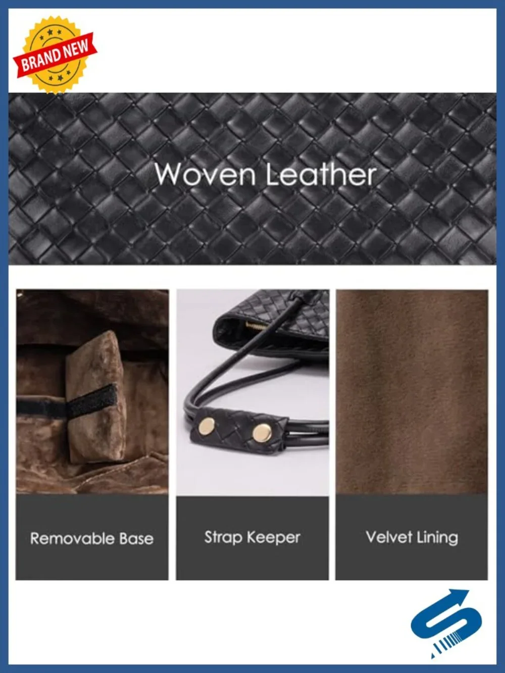 Woven Tote Bag Women Vegan Leather Shoulder Bag with Zipper Pouch Weekender
